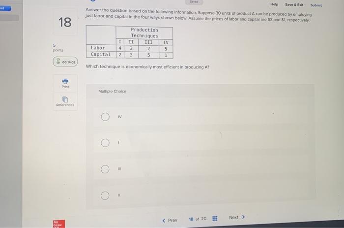 Solved Sad Help Save & Exit ad Submit Answer the question | Chegg.com
