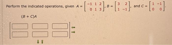 Solved Perform the indicated operations, given | Chegg.com