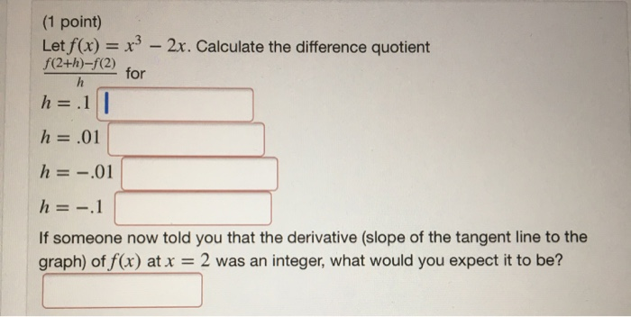 Solved 1 Point Let F X X3 2x Calculate The