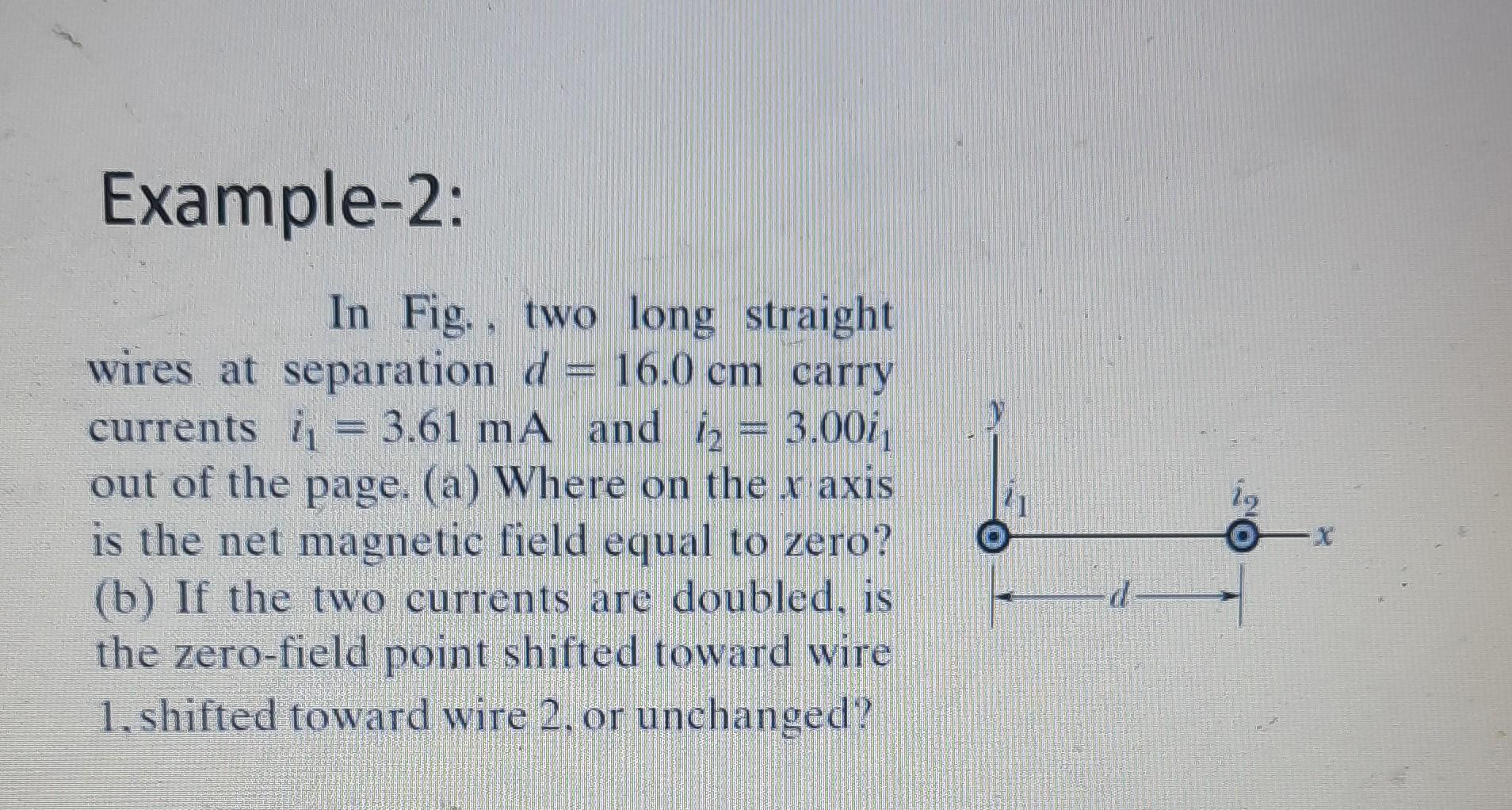 Solved In Fig Two Long Straight Wires At Separation D 16 0 Chegg Solved In Fig Two Long Straight Wires At Separation D 16 0 Chegg