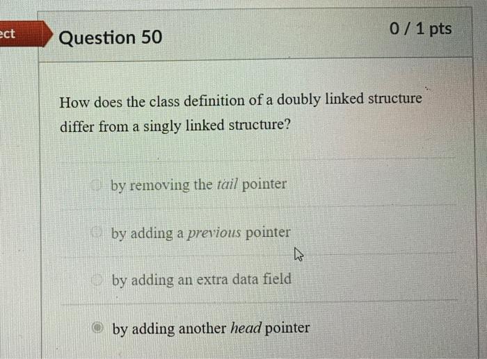 Solved Question 49 0/1 pts Why are the insertion and | Chegg.com
