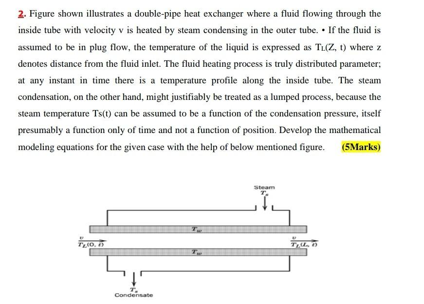 Solved 2. Figure shown illustrates a double-pipe heat | Chegg.com