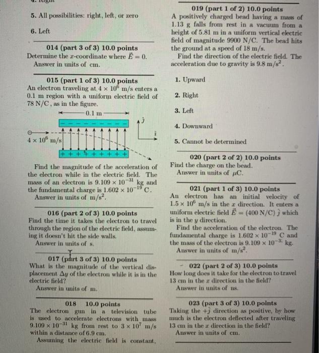 Solved 5 All Possibilities Right Left Or Xero 6 Left Chegg Com