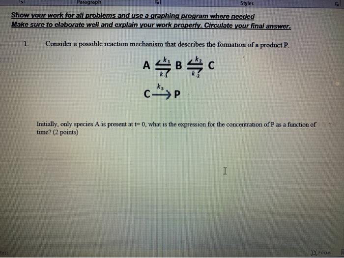 Solved Styles Show your work for all problems and use a | Chegg.com