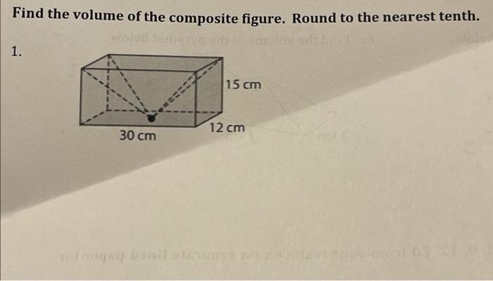 Solved find the volume of the composite figure. round to the | Chegg.com