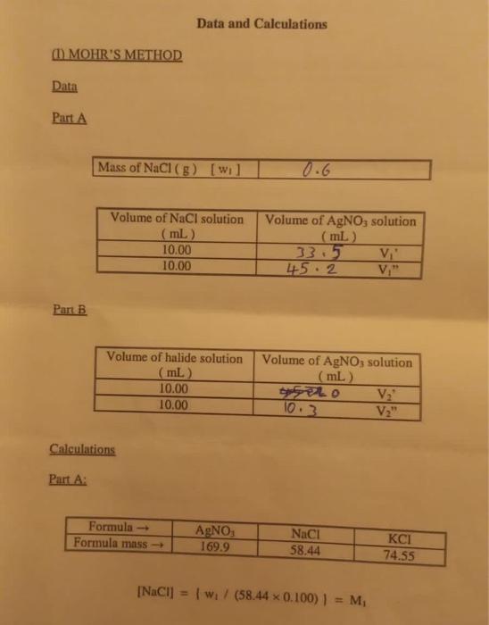 PanB Calculations Part A: | Chegg.com