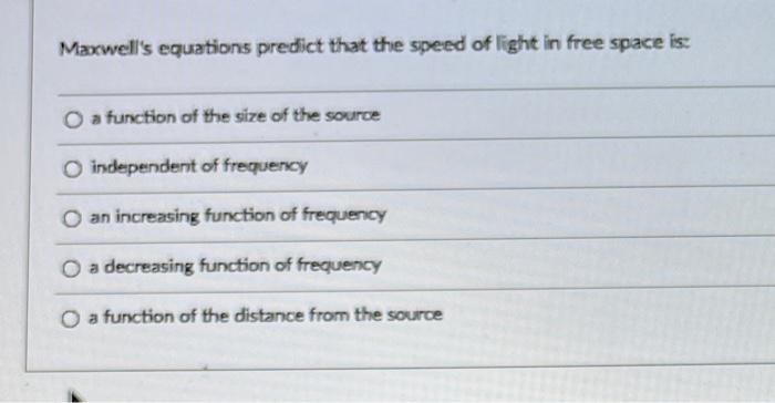 maxwell speed of light experiment