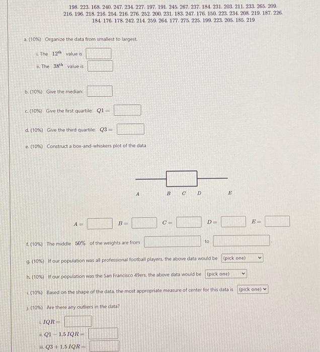 Solved 198 223 168 240 247 234 227 197 191 245 Chegg Com