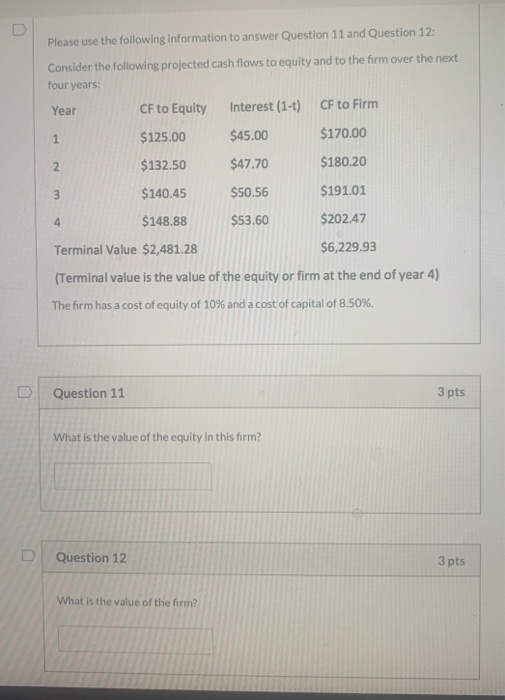 Solved Please use the following information to answer | Chegg.com