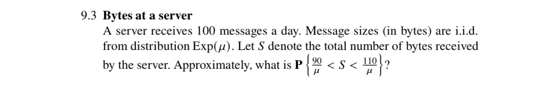 Solved 9.3 ﻿Bytes at a serverA server receives 100 ﻿messages | Chegg.com