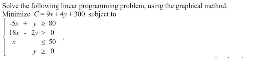 Solved Solve The Following Linear Programming Problem, Using | Chegg.com