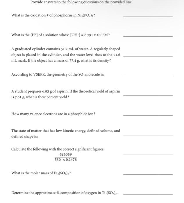 What is the oxidation \# of phosphorus in \( \mathrm{Ni}_{3}\left(\mathrm{PO}_{4}\right)_{2} \) ?
What is the \( \left[\mathr