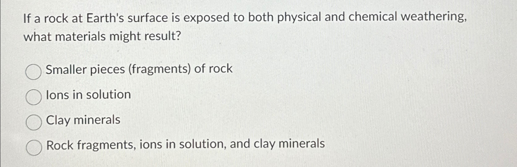 Solved If a rock at Earth's surface is exposed to both | Chegg.com