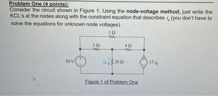 Solved Problem One (4 Points): Consider The Circuit Shown In | Chegg.com