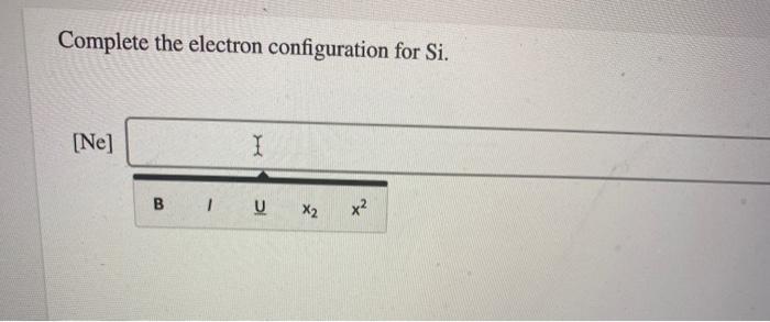 si electron configuration