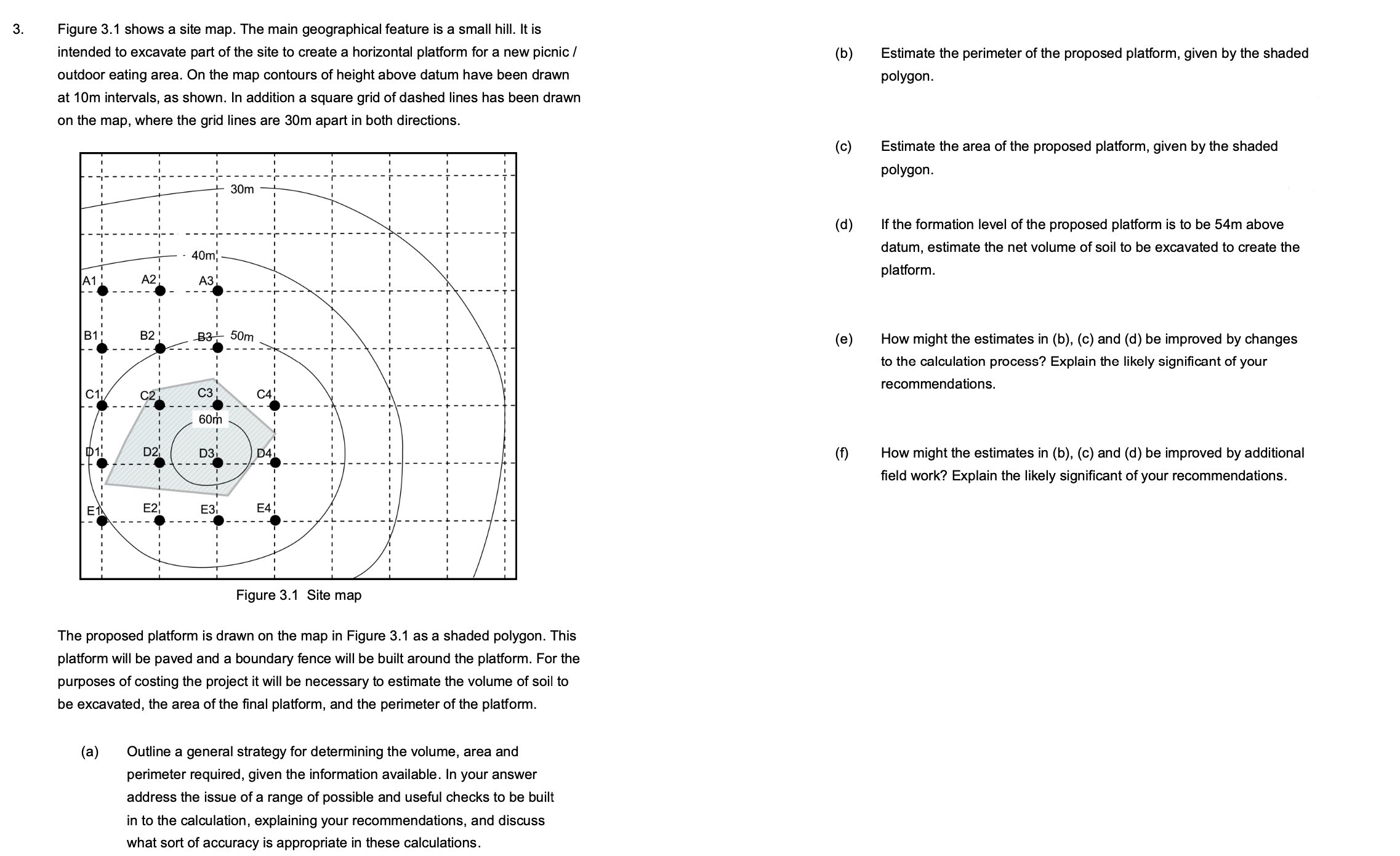 Solved Figure 3.1 ﻿shows a site map. The main geographical | Chegg.com
