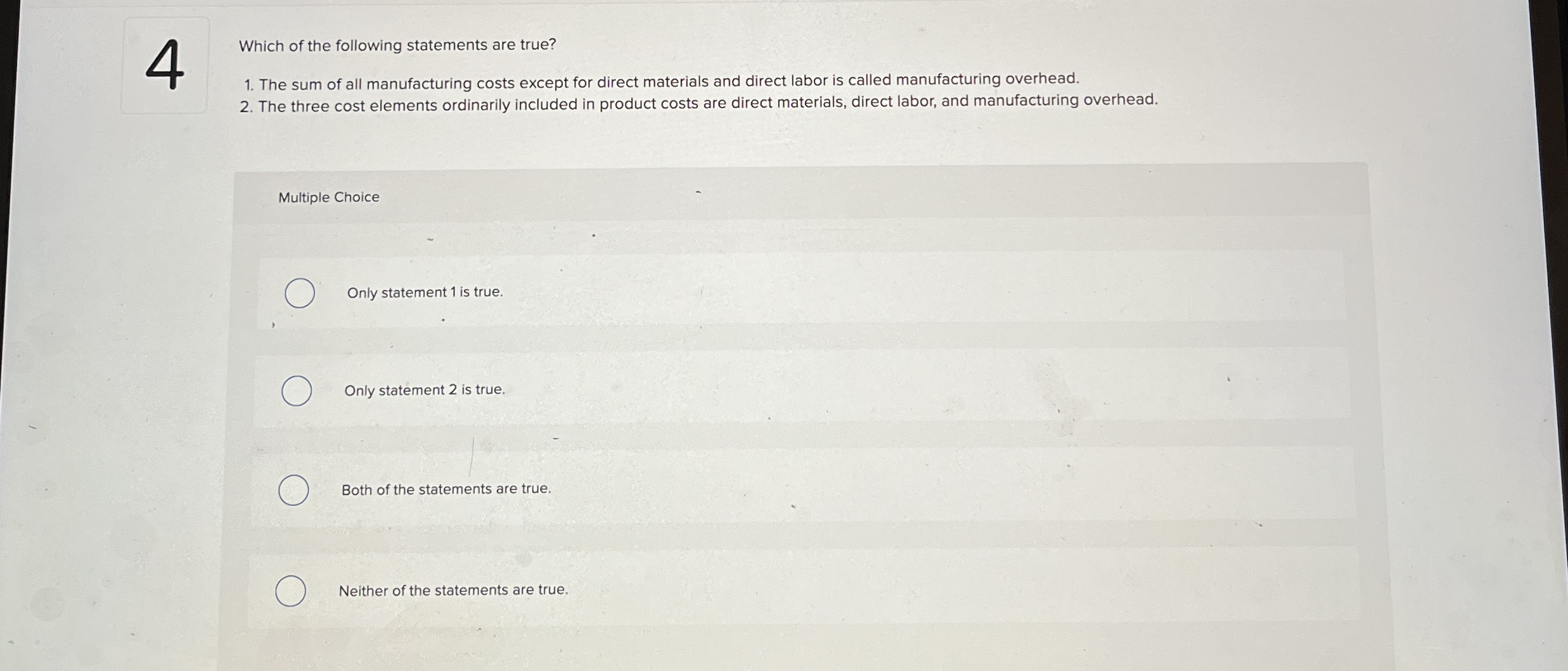Solved 4Which of the following statements are true?The sum | Chegg.com