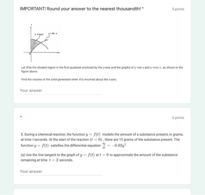 Solved IMPORTANT! Round your answer to the nearest | Chegg.com