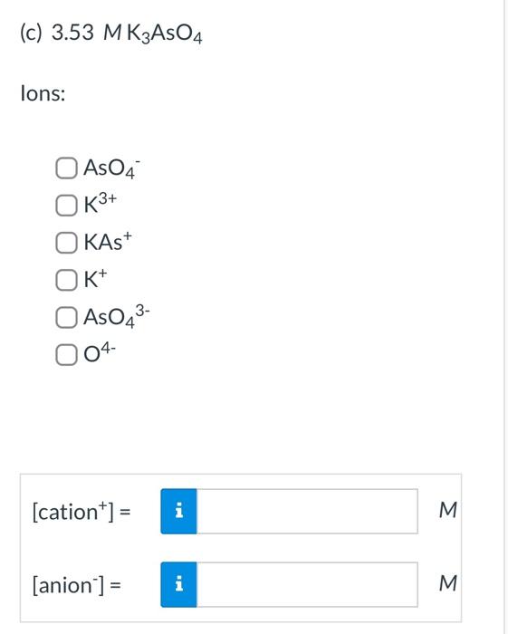 Solved Determine the molarity of each of the ions present in | Chegg.com