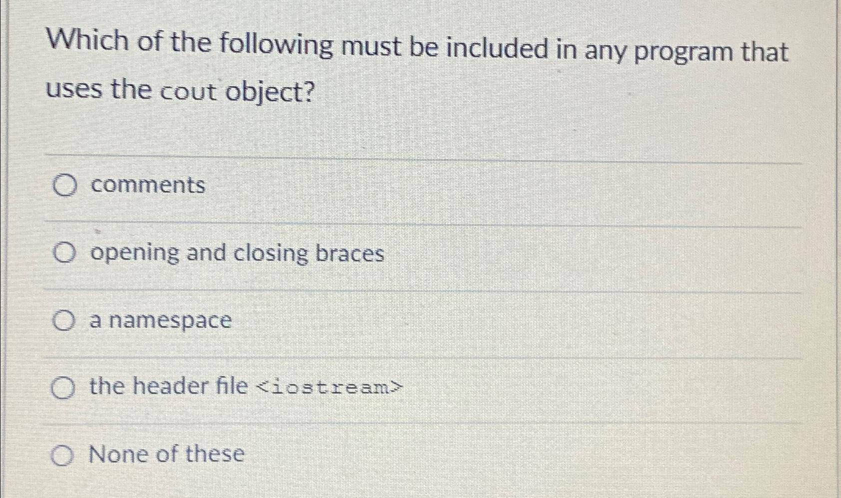 Solved Which of the following must be included in any | Chegg.com