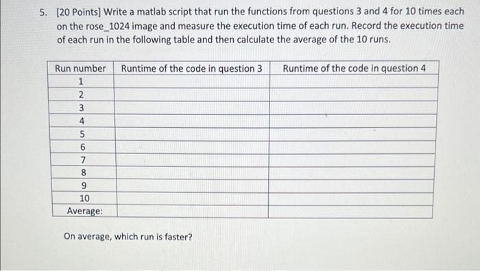 Solved [20 Points] Write a matlab script that run the | Chegg.com