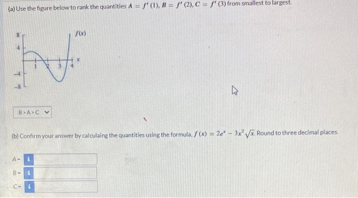 Solved (a) Use the figure below to rank the quantities | Chegg.com