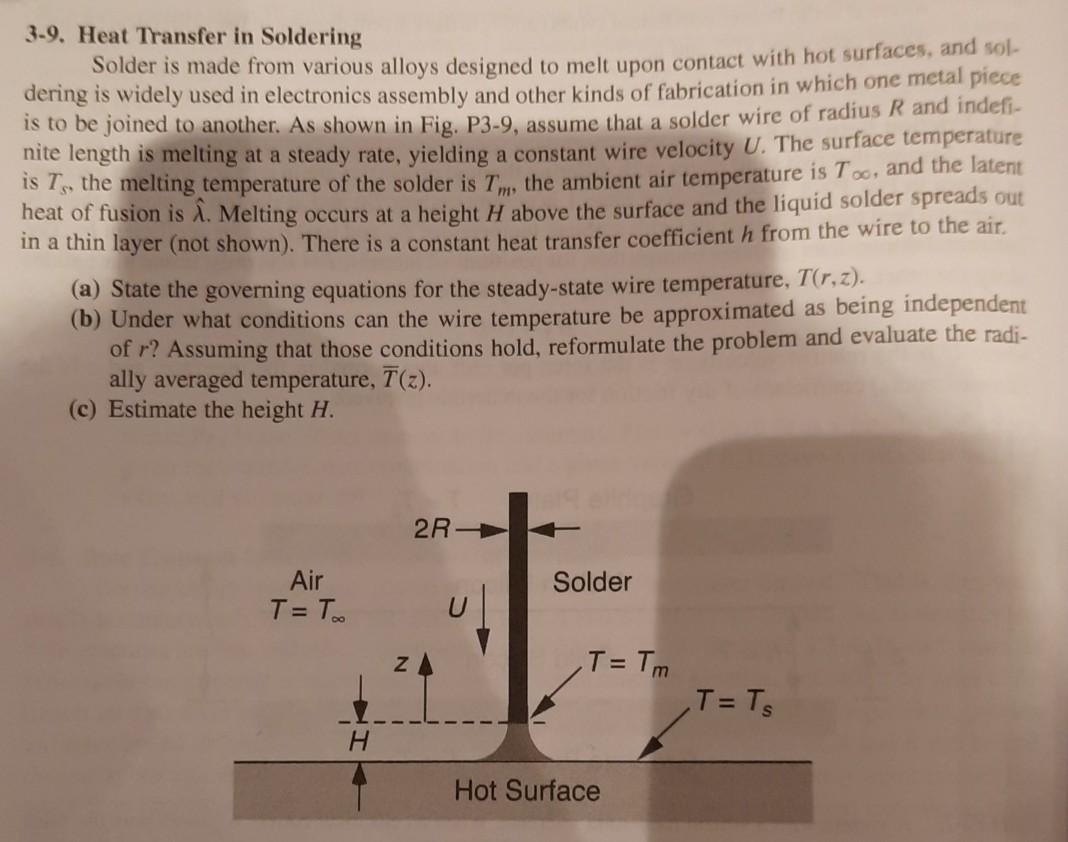 Solved 39. Heat Transfer in Soldering Solder is made from