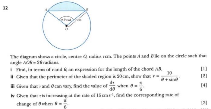 Solved 12 2 Rad Rem The Diagram Shows A Circle Centre O