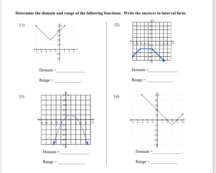 Domain Range Problem Solved Determine the domain and range of the following | Chegg.com