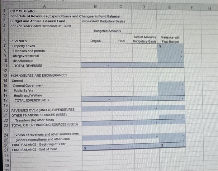 Solved 315. The City of Grafton's records reflected the