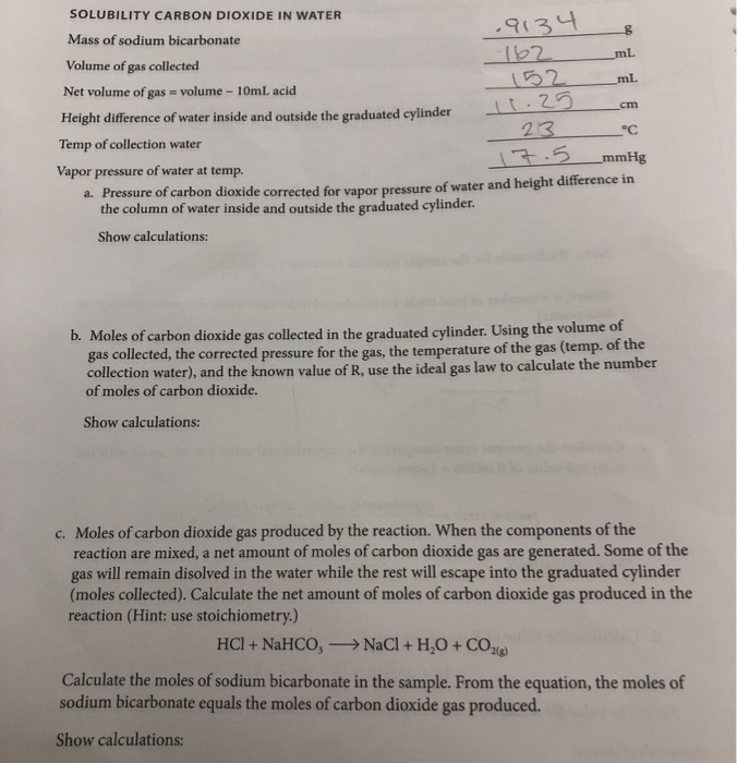 Carbon Dioxide in Water Solubility & Reaction