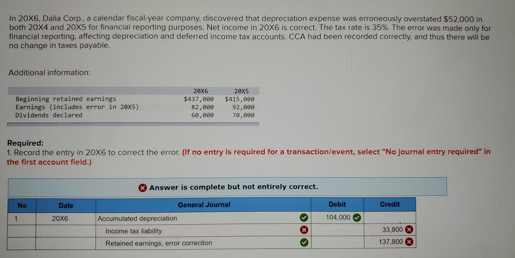 Solved In 20X6, Dalia Corp., a calendar fiscalyear company,