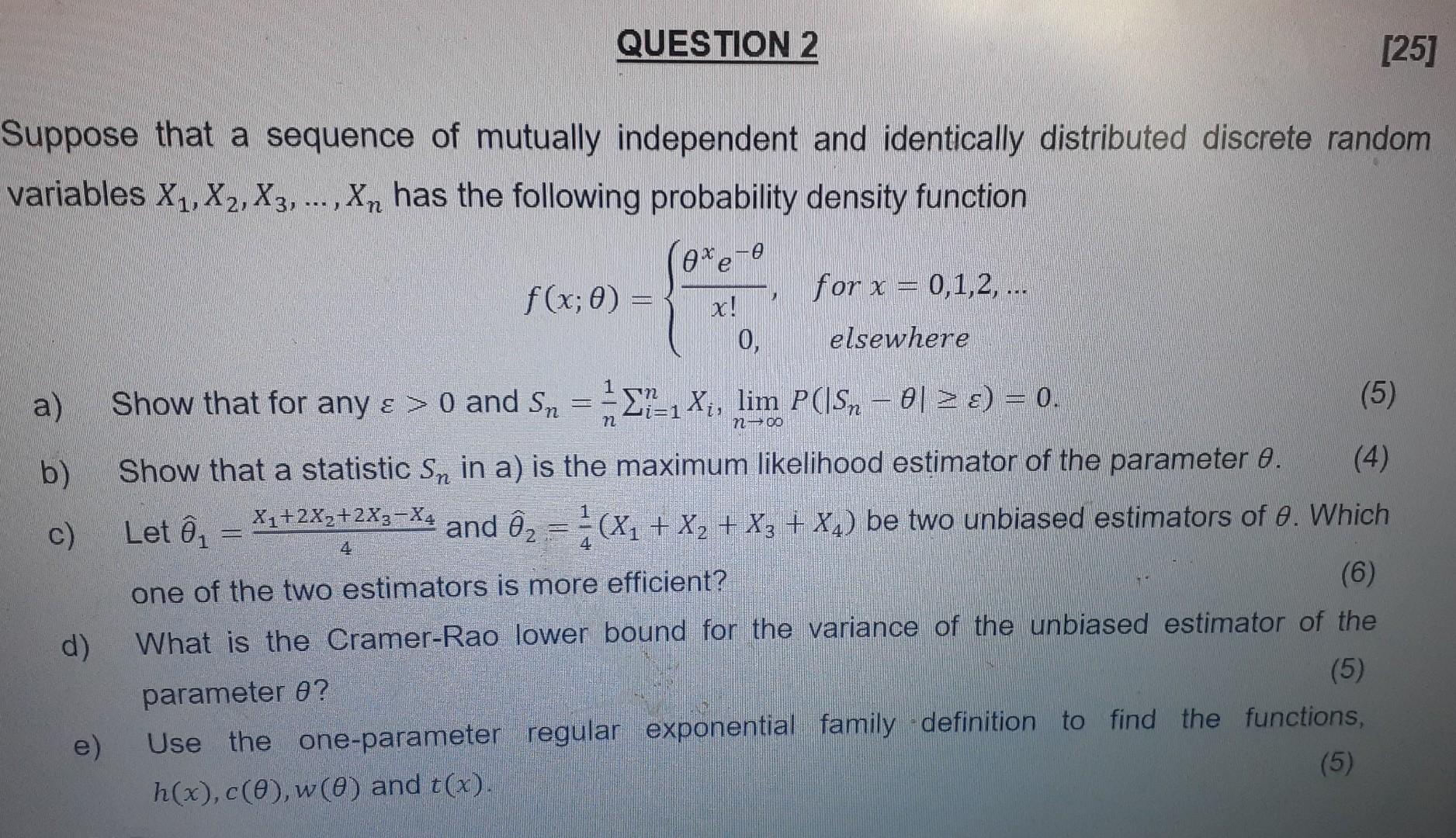 Suppose that a sequence of mutually independent and | Chegg.com