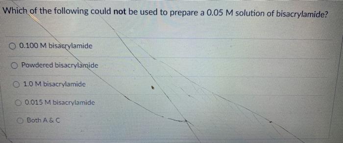 Solved Which of the following could not be used to prepare a | Chegg.com