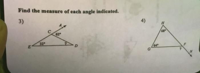 Solved Trians 1 Angles Practice (with Isosceles and | Chegg.com