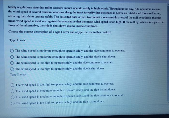 Solved Safety regulations state that roller coasters cannot