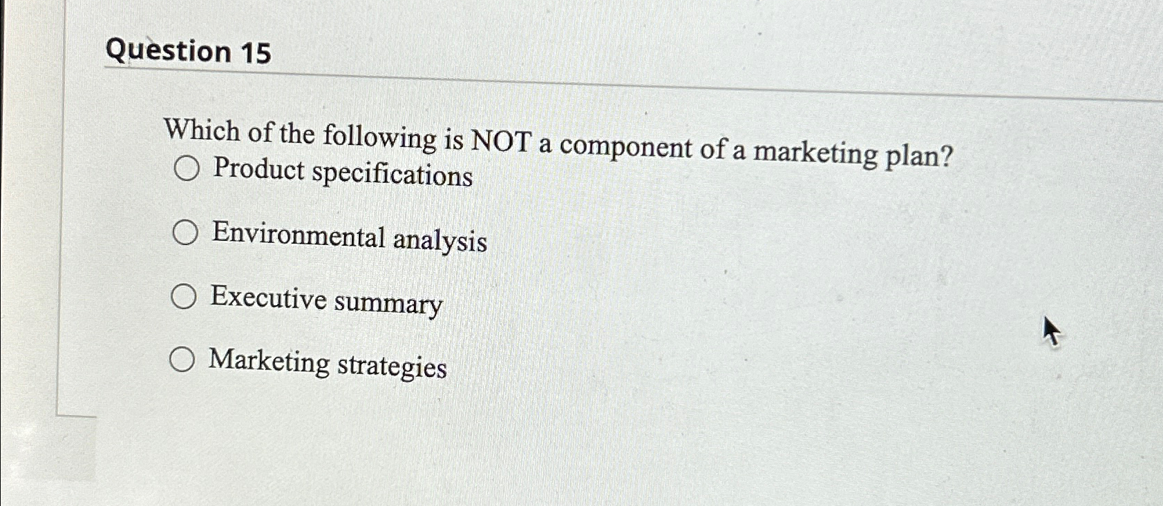 Solved Question 15Which of the following is NOT a component