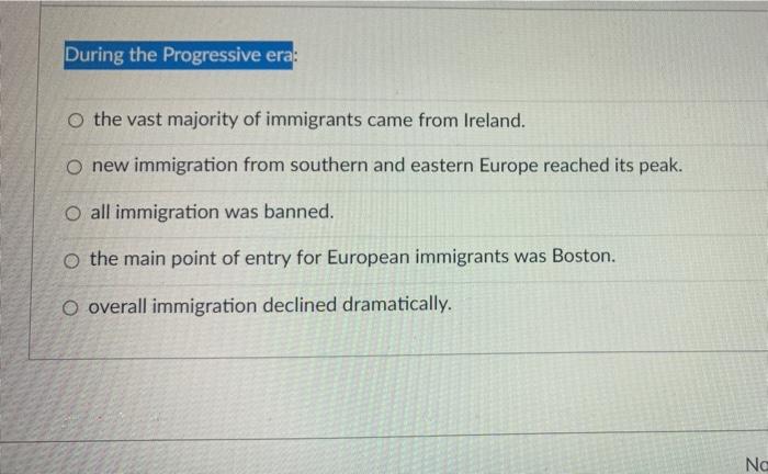 progressive era immigration essay