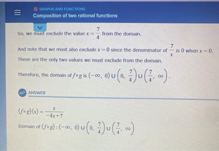 Solved Ographs And Functions Composition Of Two Rational