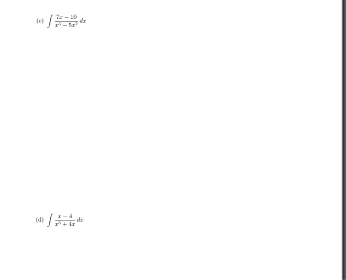 Solved 1. Evaluate the following four integrals using | Chegg.com