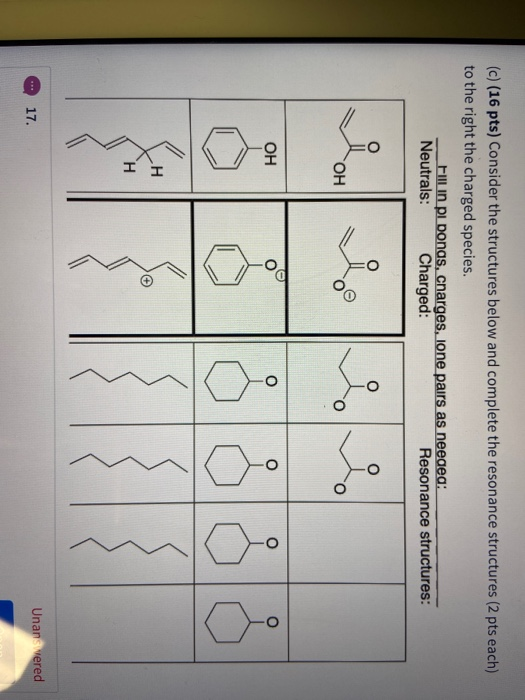 Solved (c) (16 pts) Consider the structures below and | Chegg.com