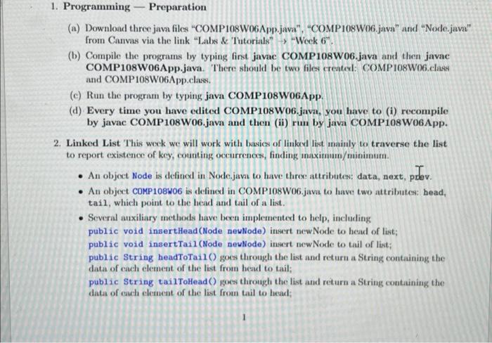 Solved 0$ where and then 1. Programming - Preparation (a) | Chegg.com