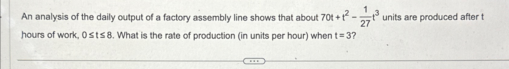 Solved An analysis of the daily output of a factory assembly | Chegg.com
