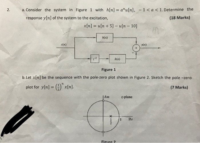 Solved a. Consider the system in Figure 1 with h[n] = | Chegg.com