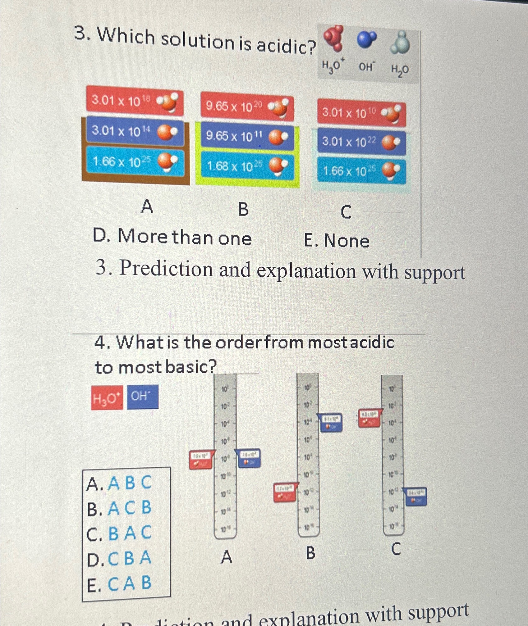 Solved Which solution is acidic?ABD. ﻿More than one3. | Chegg.com