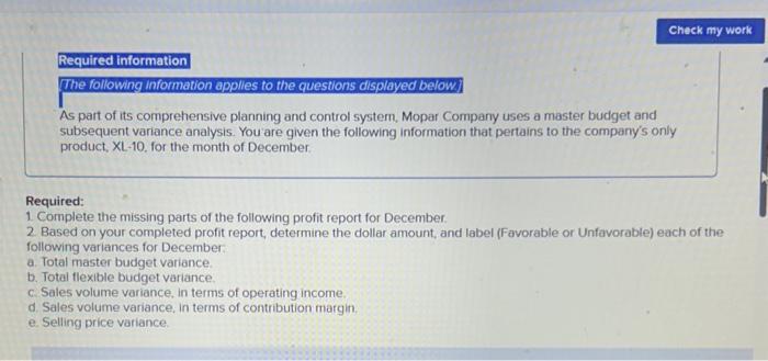 Solved The following information applies to the questions | Chegg.com