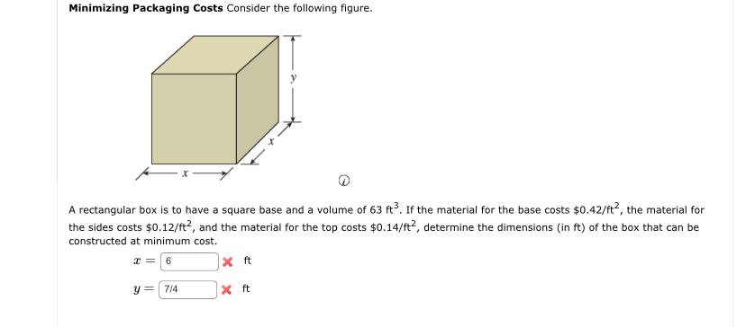 Solved Minimizing Packaging Costs Consider the following | Chegg.com