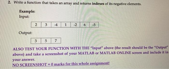 Solved 2. Write a function that takes an array and returns | Chegg.com