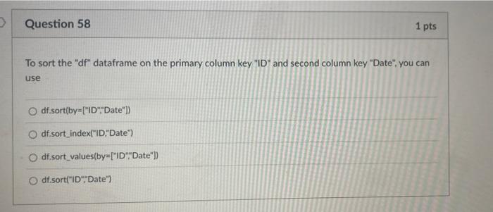 Solved Question 35 1 pts For a Python program to prepare to | Chegg.com