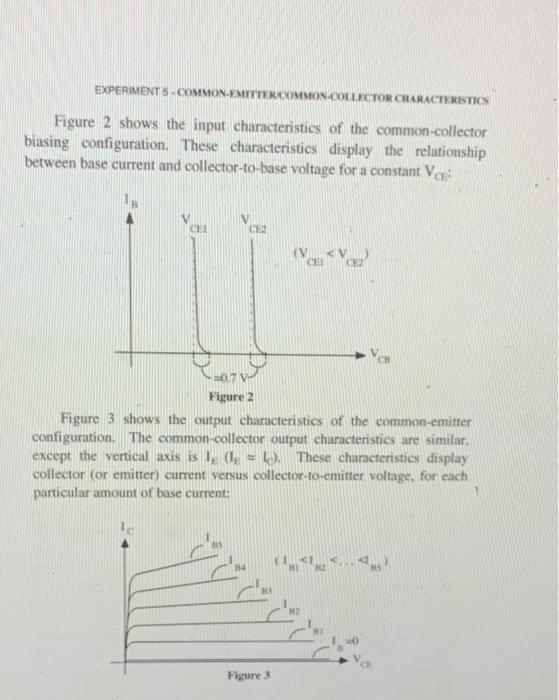 Solved Common-Emitter/Common- Collector Characteristics 5 | Chegg.com